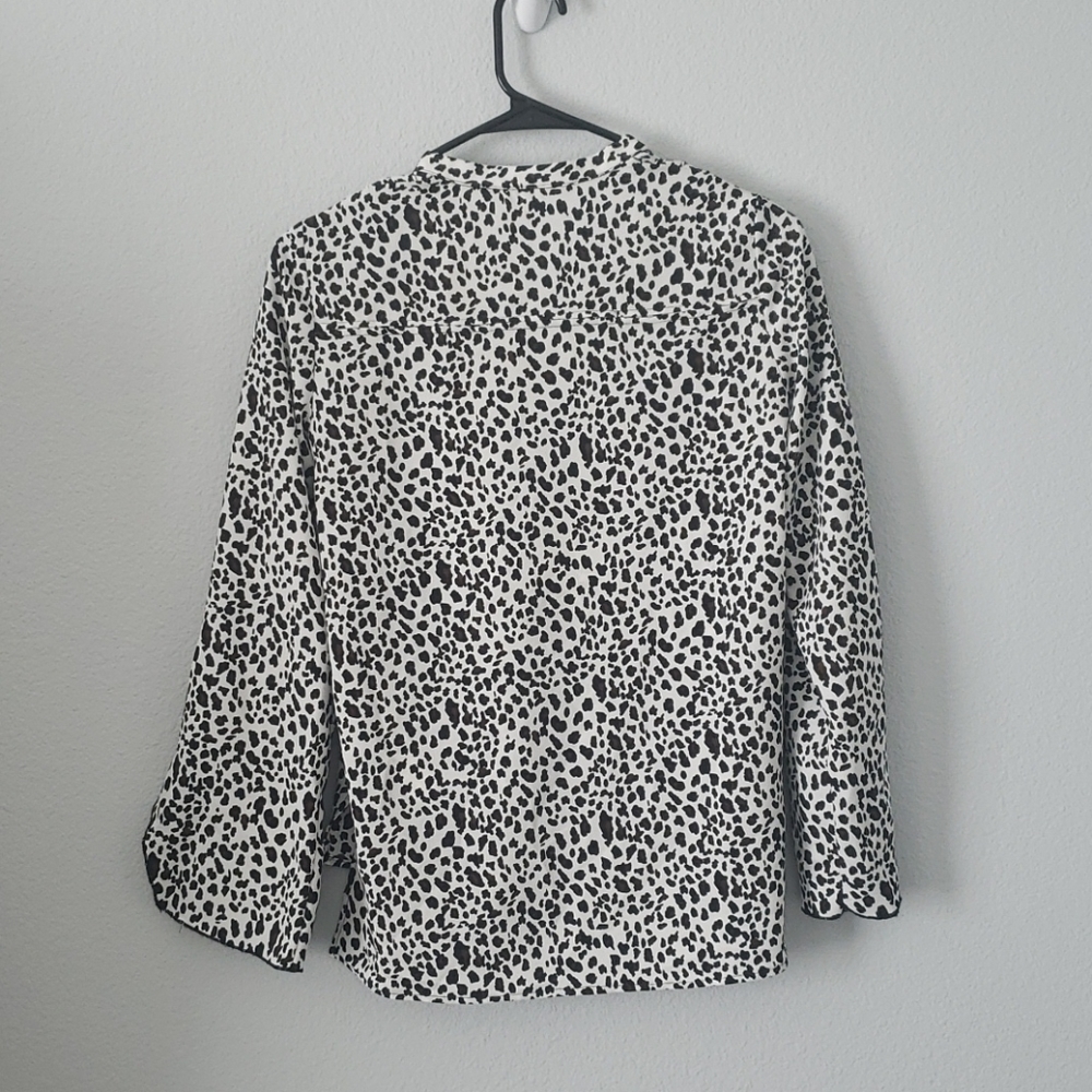 Zara Basic Cheetah Print Blouse - image 2